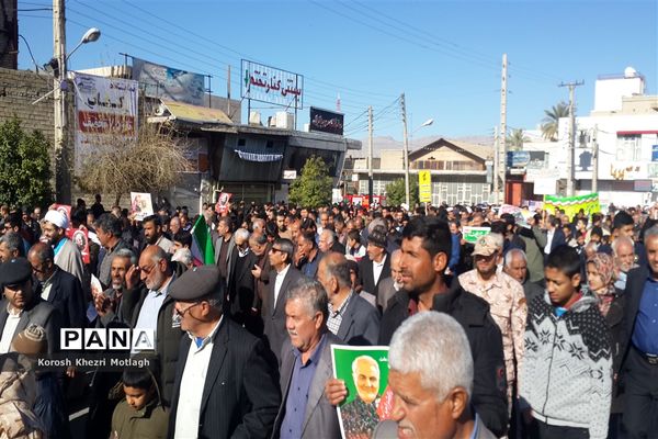 راهپیمایی 22 بهمن و اربعین شهادت حاج قاسم سلیمانی در کازرون