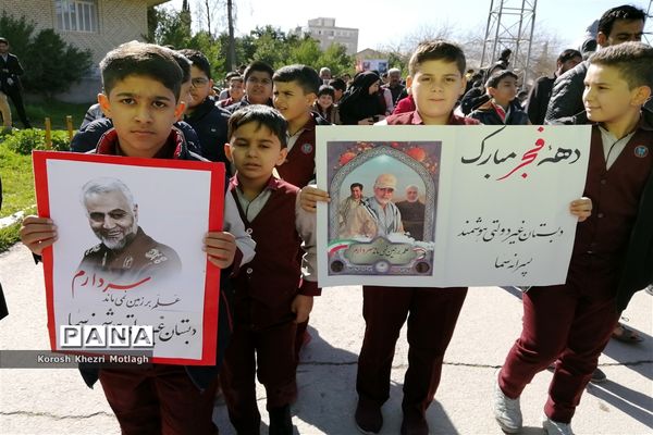 راهپیمایی 22 بهمن و اربعین شهادت حاج قاسم سلیمانی در کازرون
