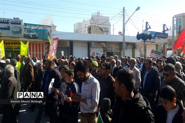 راهپیمایی 22 بهمن و اربعین شهادت حاج قاسم سلیمانی در کازرون