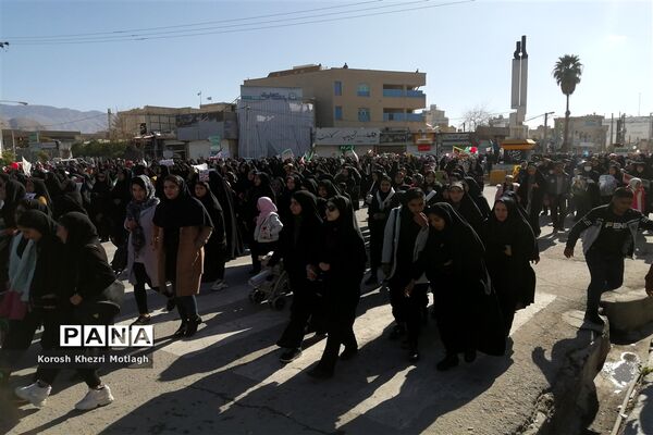 راهپیمایی 22 بهمن و اربعین شهادت حاج قاسم سلیمانی در کازرون