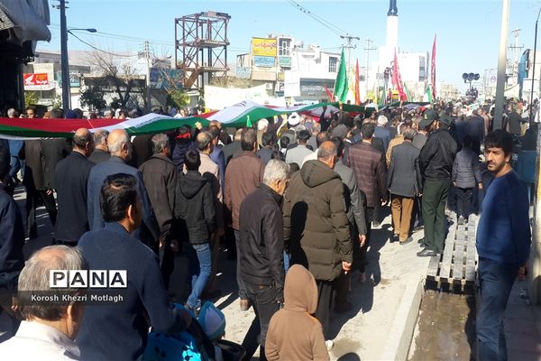 راهپیمایی 22 بهمن و اربعین شهادت حاج قاسم سلیمانی در کازرون
