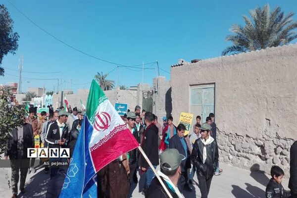 راهپیمایی  22 بهمن در شبانکاره  بوشهر