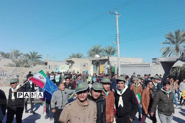 راهپیمایی  22 بهمن در شبانکاره  بوشهر