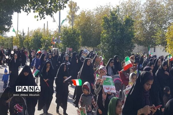 راهپیمایی 22 بهمن در جم