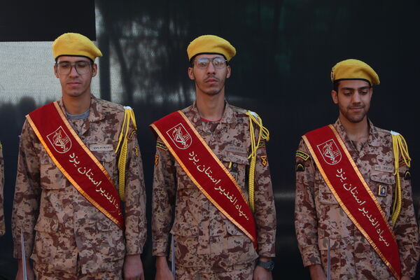 مراسم استقبال ار هفت شهید گمنام در یزد 