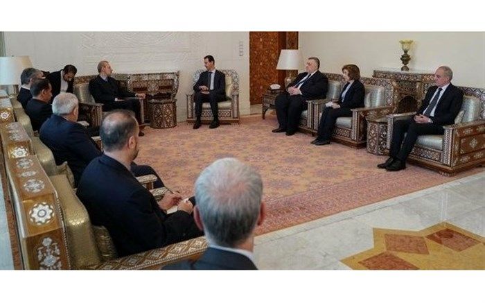 دیدار لاریجانی با بشار اسد در دمشق + تصویر