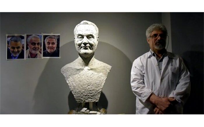 ساخت سردیس سردار سلیمانی در جشنواره فجر+ عکس