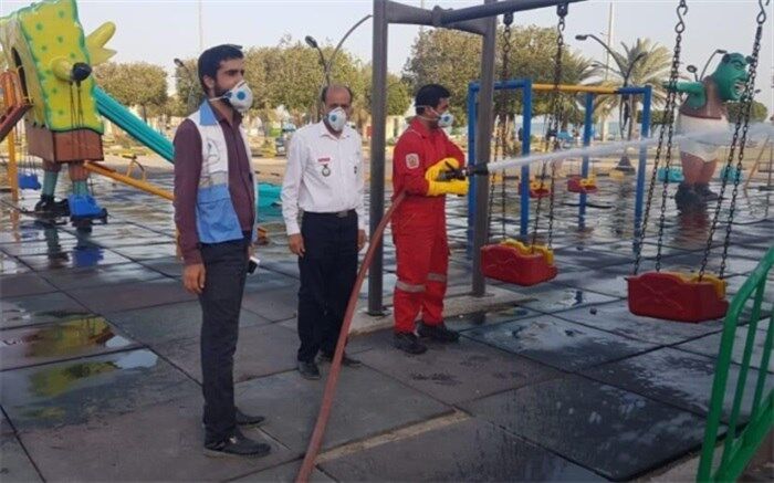 مکان های عمومی شهر و روستاهای دیر ضد عفونی شد