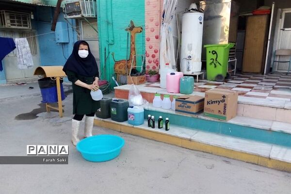 گندزدایی دبیرستان تشکیلاتی دخترانه پاینده در اهواز