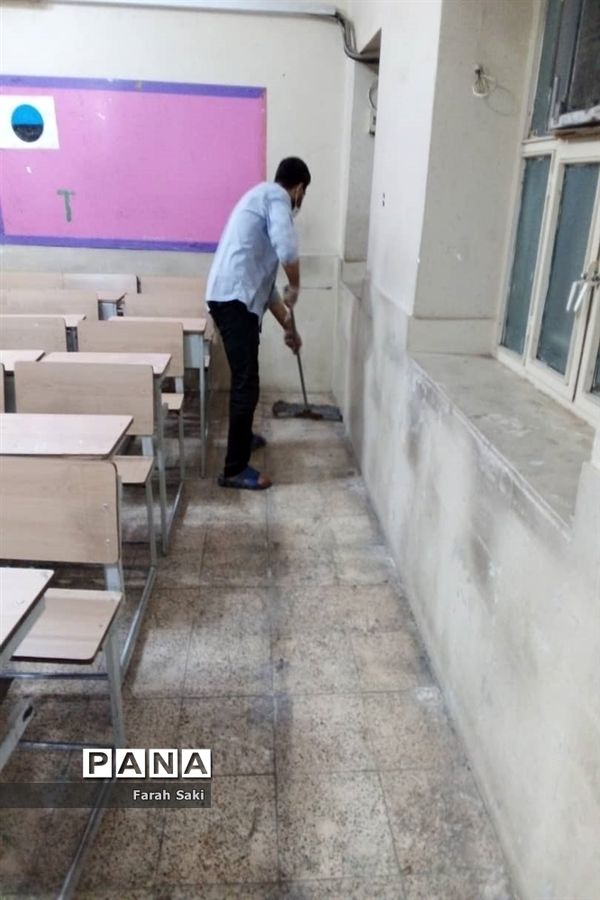 گندزدایی دبیرستان تشکیلاتی دخترانه پاینده در اهواز