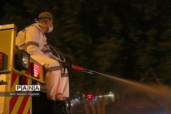 عملیات ضد عفونی مراکز خدماتی جزیره کیش