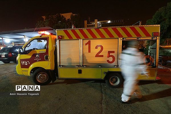 عملیات ضد عفونی مراکز خدماتی جزیره کیش