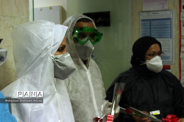 پرستاران بیمارستان رازی اهواز در خط مقدم مبارزه با کرونا ویروس