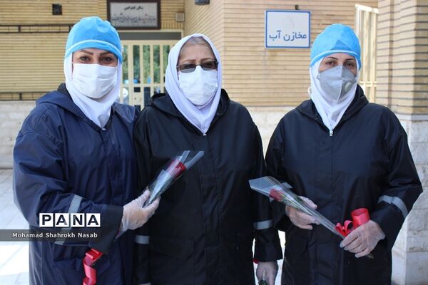 پرستاران بیمارستان رازی اهواز در خط مقدم مبارزه با کرونا ویروس