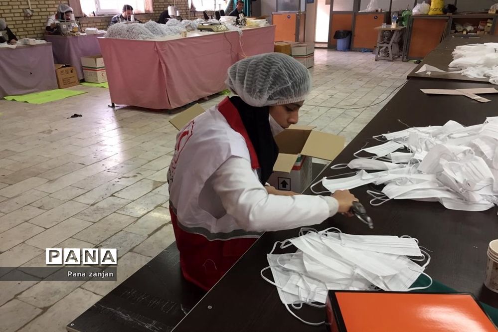 راه اندازی فاز اول تولید ماسک استاندارد در زنجان توسط نیروهای داوطلب