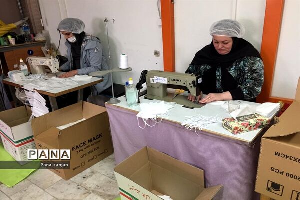 راه اندازی فاز اول تولید ماسک استاندارد در زنجان توسط نیروهای داوطلب