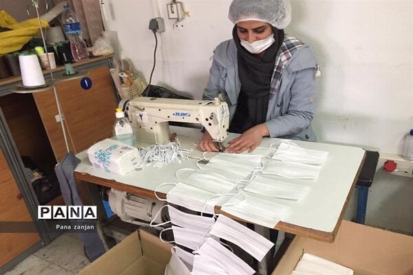 راه اندازی فاز اول تولید ماسک استاندارد در زنجان توسط نیروهای داوطلب