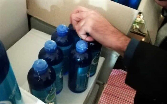 کشف هزار و ۱۴۰ عدد بطری محلول ضدعفونی کننده در کرج