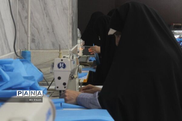 راه‌اندازی کارگاه تولید ماسک در قرارگاه شهید دکتر قاسمی قم