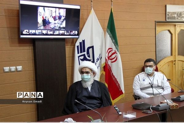 ویدئو کنفرانس بررسی وضعیت بیمارستان استان بوشهر در مبارزه با ویروس کرونا