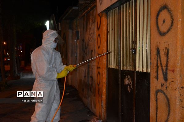 ضدعفونی معابر و سطح شهر در بیرجند