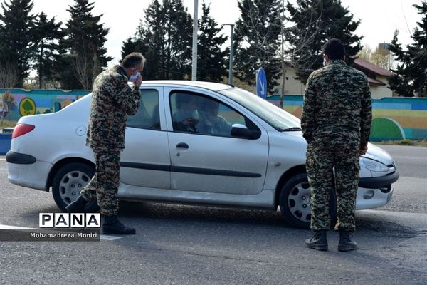 کنترل مسافران در ورودی شهرستان فریدونکنار