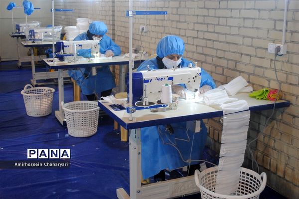 کارگاه تولید ماسک و گان محافظتی در تایباد