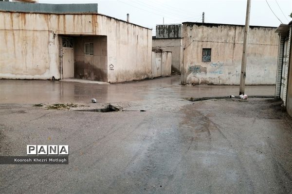 بارش باران بهاری در کازرون