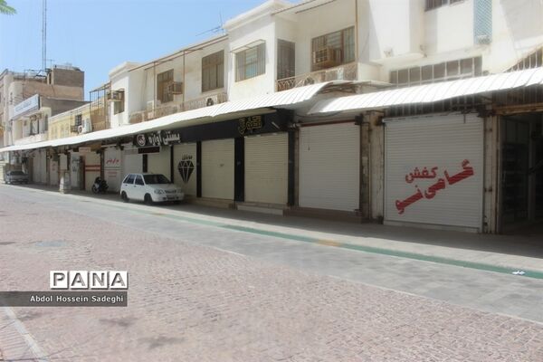 بازار بوشهر همچنان تعطیل است