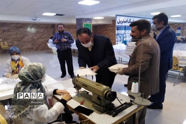 تولید ماسک و محلول ضدعفونی در مدارس فارس