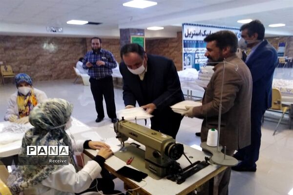 تولید ماسک و محلول ضدعفونی در مدارس فارس