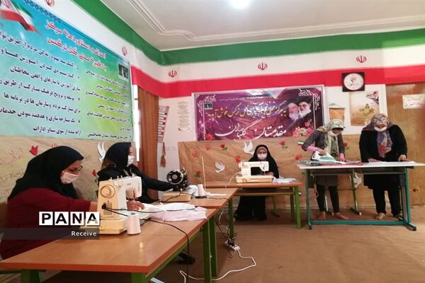 تولید ماسک و محلول ضدعفونی در مدارس فارس