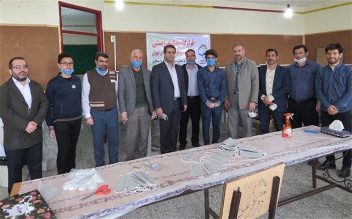 تولید روزانه 4000 ماسک به همت گروه جهادی کانون بسیج فرهنگیان شهریار