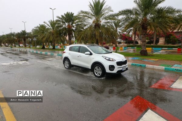 طراوت بهاری باران در روزهای کرونایی کیش