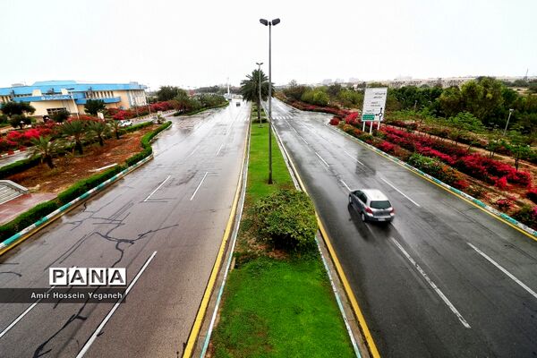 طراوت بهاری باران در روزهای کرونایی کیش