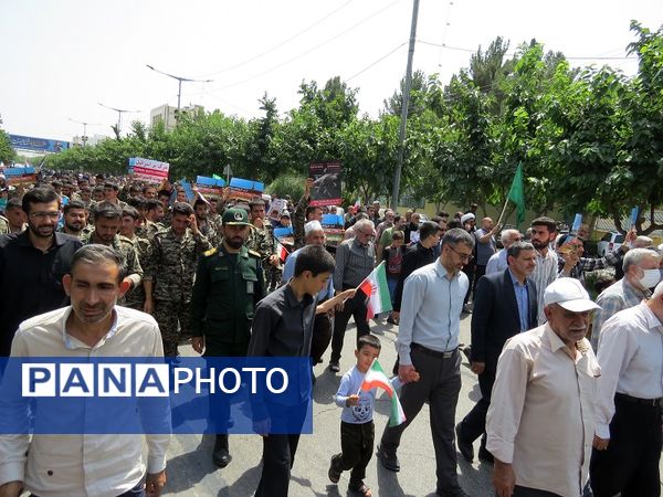 حضور پرشور مردم شهرستان بجنورد در راهپیمایی حمایت از غزه 
