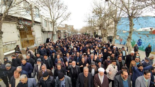 دعای ندبه و راهپیمایی پرشور مردم اسدآباد