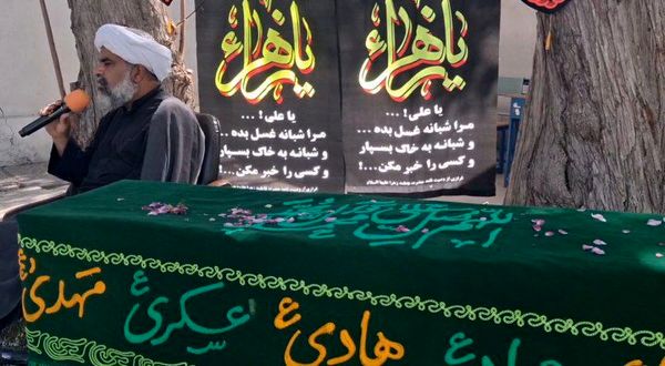 مراسم ایام فاطمیه و برپایی موکب در مدرسه مولوی