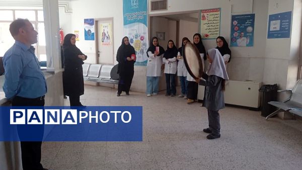 تبریک روز پرستار به کارکنان درمانگاه و خانه بهداشت روستای فدافن 