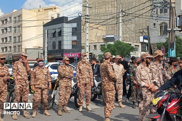 رزمایش «تجمع اقتدار عظیم جانفدا برای ایرانِ امام رضایی» در میدان امام خامنه‌ای
