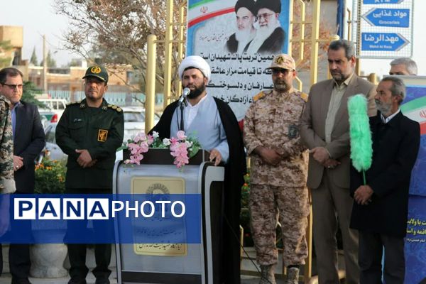 مراسم غبارروبی و عطرافشانی گلزار شهدای آرامگاه شهید مدرس (ره) کاشمر