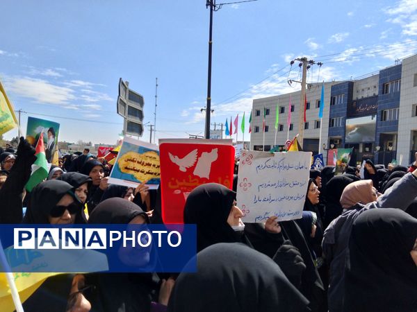 راهپیمایی باشکوه روز قدس در شهرستان گلبهار