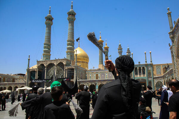 عرض تسلیت دسته‌های عزاداری سالروز شهادت امام باقر(ع) به کریمه اهل بیت