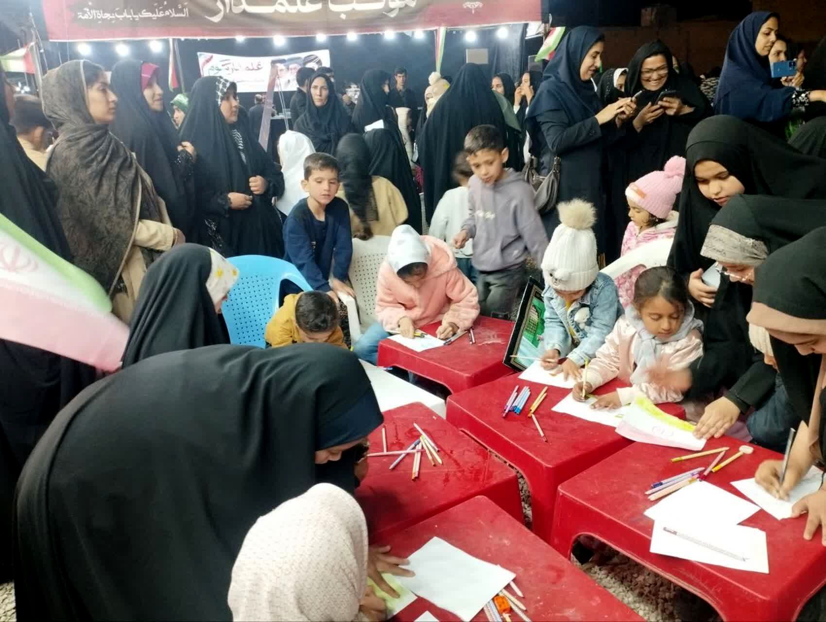 برپایی غرفه کودک در شهرستان خلیل‌آباد 