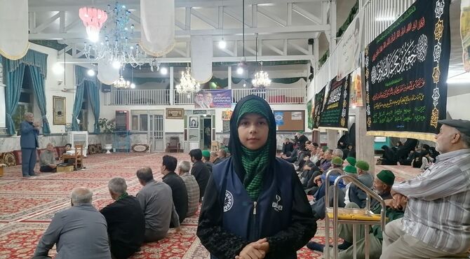 آیین  بزرگداشت آیت الله سید علی خامنه ای در مسجد جامع شهر بار