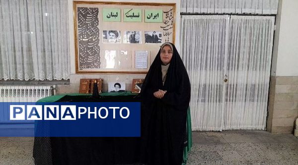 مراسم شهادت سید حسن نصرالله رهبر مدیر سیاسی در دبیرستان نورالهدی مشهد