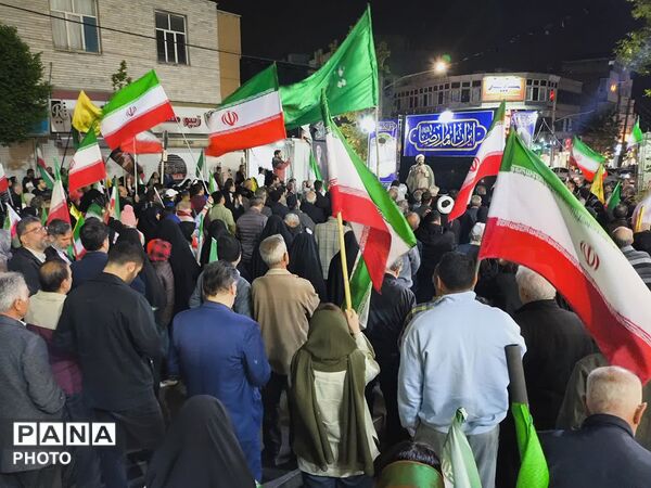 جشن میلاد امام رضا (ع) در پنجاه و نهمین شب از تجمعات مردم رجایی شهر کرج
