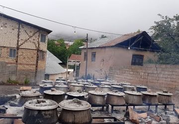 سنت پخت غذای نذری در کیاسر مازندران 