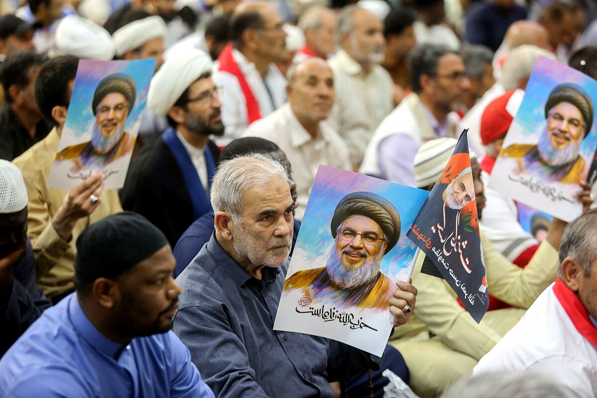 مراسم بزرگداشت نخستین سالگرد شهادت سید حسن نصرالله در قم