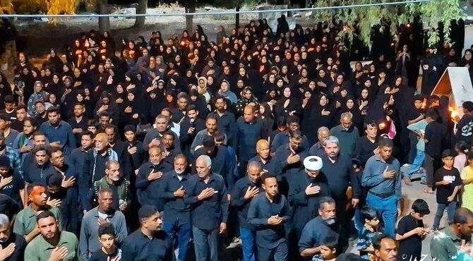نوای شام غریبان امام حسین (ع) در شهرستان رودان طنین‌انداز شد